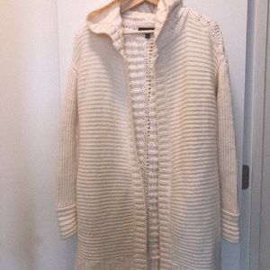 Long wool cardigan